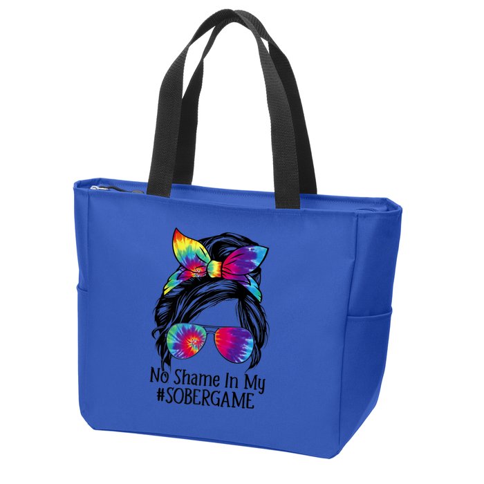 No Shame In My Sober Game Na Narcotics Anonymous Gift Zip Tote Bag