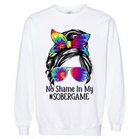 No Shame In My Sober Game Na Narcotics Anonymous Gift Garment-Dyed Sweatshirt