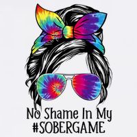 No Shame In My Sober Game Na Narcotics Anonymous Gift Garment-Dyed Sweatshirt
