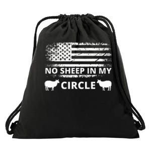 No S.H.E.E.P In My Circle Drawstring Bag