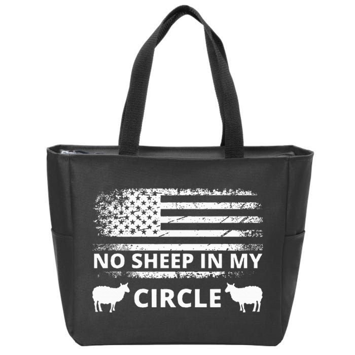 No S.H.E.E.P In My Circle Zip Tote Bag