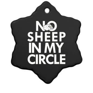 No Sheep In My Circle Ceramic Star Ornament