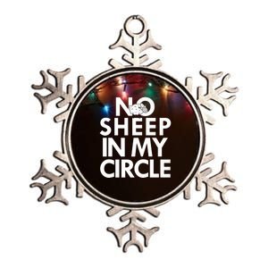 No Sheep In My Circle Metallic Star Ornament