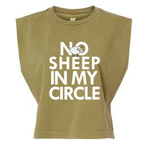 No Sheep In My Circle Garment-Dyed Women's Muscle Tee