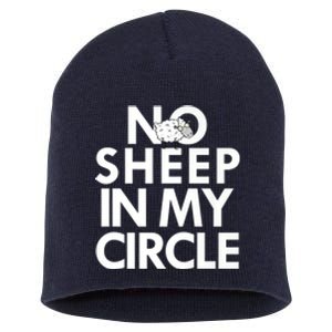 No Sheep In My Circle Short Acrylic Beanie