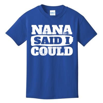 Nana Said I Could Cute Grandma Gift Kids T-Shirt