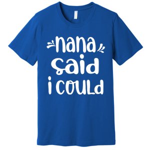 Nana Said I Could Funny From Nana To Grand Meaningful Gift Premium T-Shirt