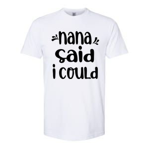 Nana Said I Could Funny From Nana To Grand Meaningful Gift Softstyle CVC T-Shirt