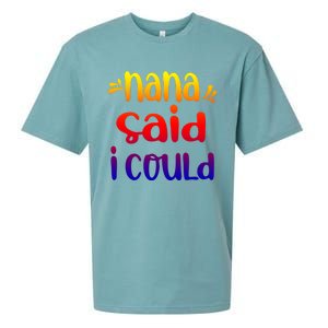 Nana Said I Could Funny From Nana To Grand Great Gift Sueded Cloud Jersey T-Shirt