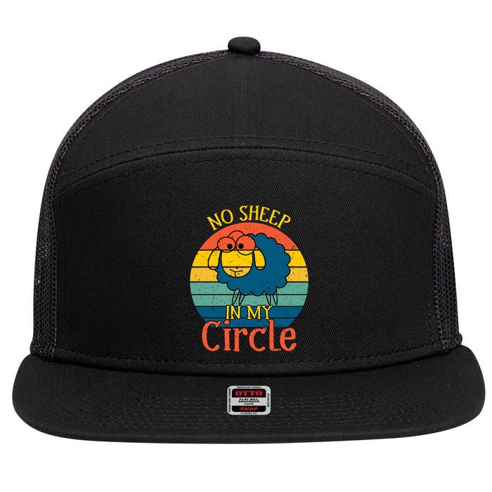 No Sheep In My Circle 7 Panel Mesh Trucker Snapback Hat