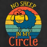 No Sheep In My Circle 7 Panel Mesh Trucker Snapback Hat