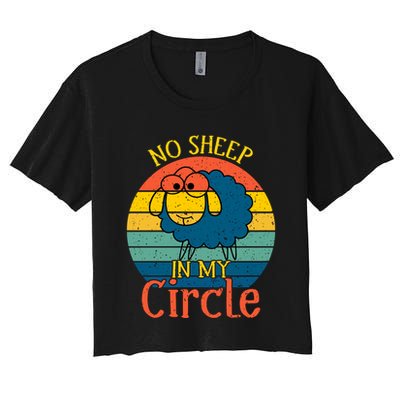 No Sheep In My Circle Crop Top