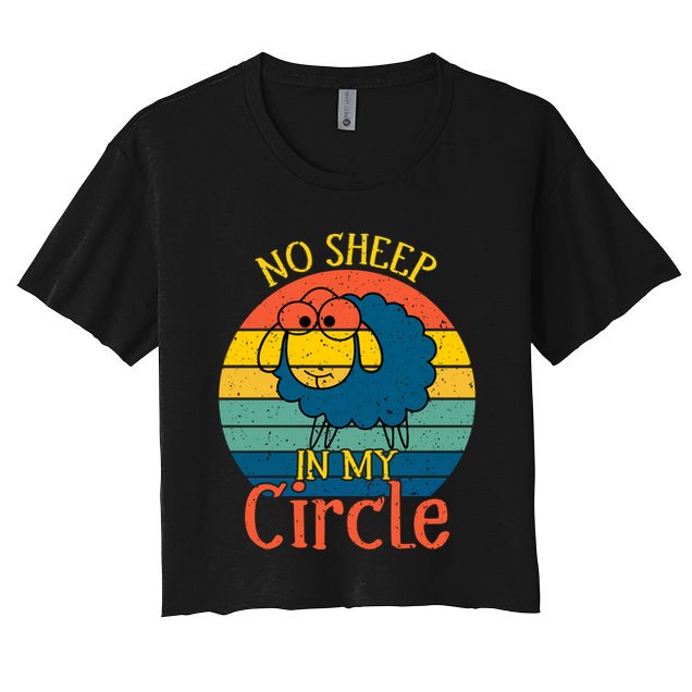 No Sheep In My Circle Crop Top