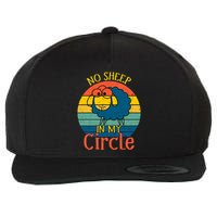 No Sheep In My Circle Wool Snapback Cap
