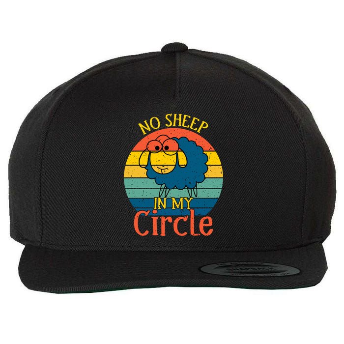 No Sheep In My Circle Wool Snapback Cap