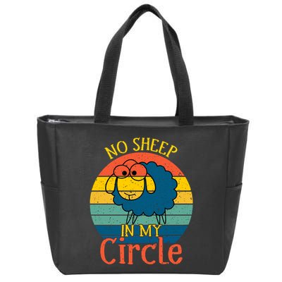 No Sheep In My Circle Zip Tote Bag
