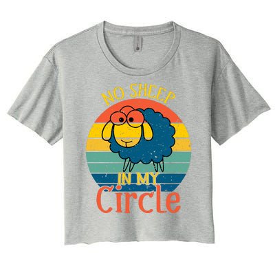 No Sheep In My Circle Women's Crop Top Tee