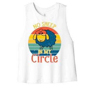 No Sheep In My Circle Women's Racerback Cropped Tank