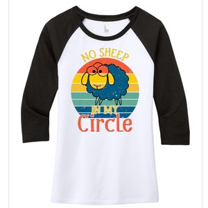 No Sheep In My Circle Women's Tri-Blend 3/4-Sleeve Raglan Shirt