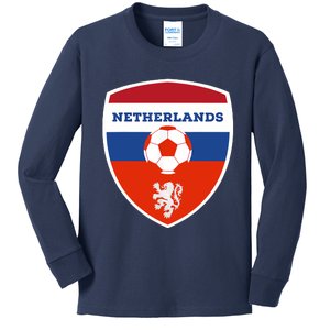 Netherlands Soccer Jersey Gift Netherlands Football Fans Kids Long Sleeve Shirt