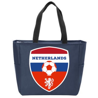 Netherlands Soccer Jersey Gift Netherlands Football Fans Zip Tote Bag