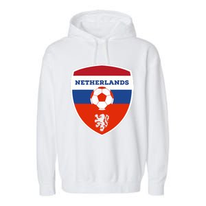 Netherlands Soccer Jersey Gift Netherlands Football Fans Garment-Dyed Fleece Hoodie