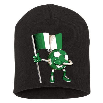 Nigeria Soccer Jersey Nigeria Flag Football Dab Funny Short Acrylic Beanie