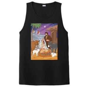 Nativity Scene Jesus Virgin Mary And Saint Joseph Gift PosiCharge Competitor Tank