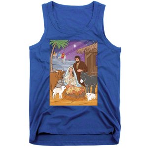 Nativity Scene Jesus Virgin Mary And Saint Joseph Gift Tank Top