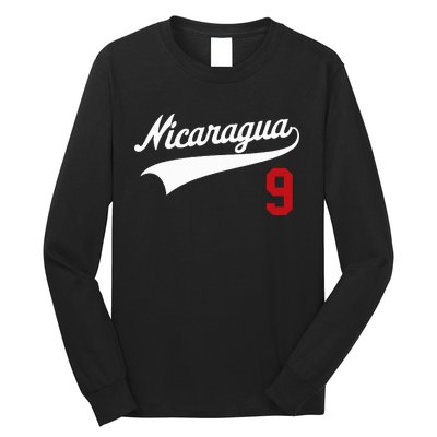 Nicaragua Soccer Jersey Camiseta Baseball Beisbol Long Sleeve Shirt