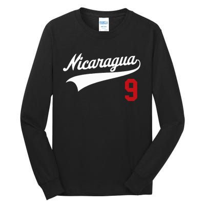 Nicaragua Soccer Jersey Camiseta Baseball Beisbol Tall Long Sleeve T-Shirt