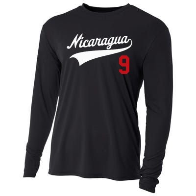 Nicaragua Soccer Jersey Camiseta Baseball Beisbol Cooling Performance Long Sleeve Crew