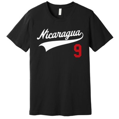 Nicaragua Soccer Jersey Camiseta Baseball Beisbol Premium T-Shirt