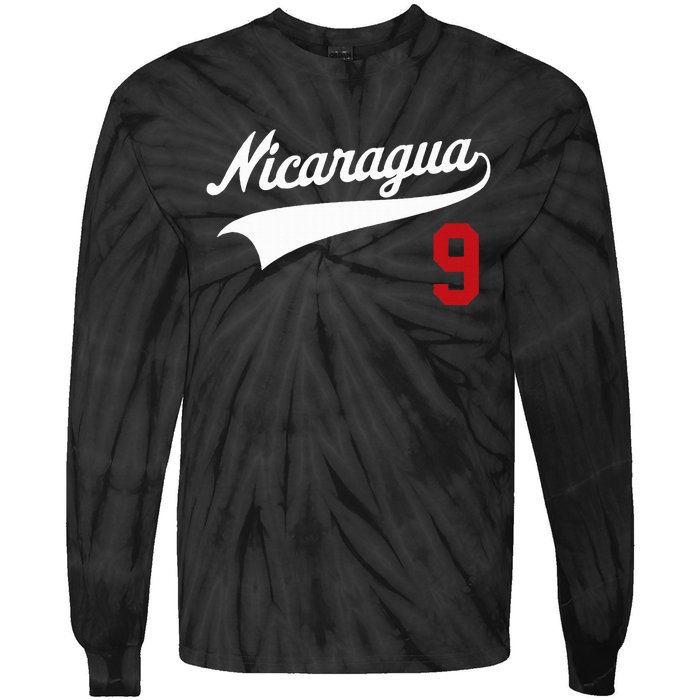 Nicaragua Soccer Jersey Camiseta Baseball Beisbol Tie-Dye Long Sleeve Shirt