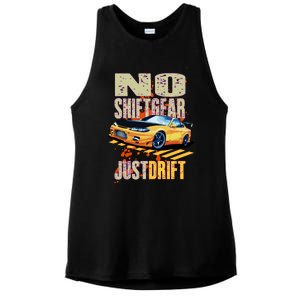 No Shiftgear Just Drift Car Fanatic Ladies PosiCharge Tri-Blend Wicking Tank