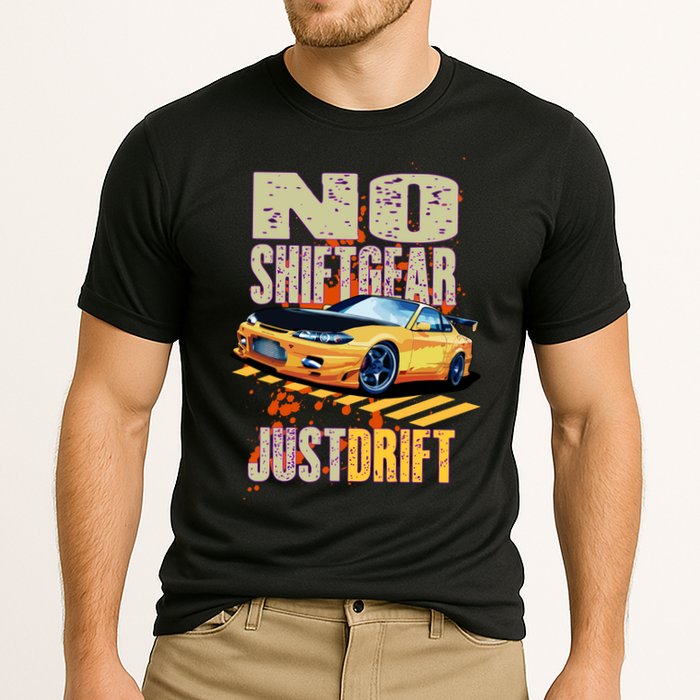 No Shiftgear Just Drift Car Fanatic Cooling Performance Crew T-Shirt