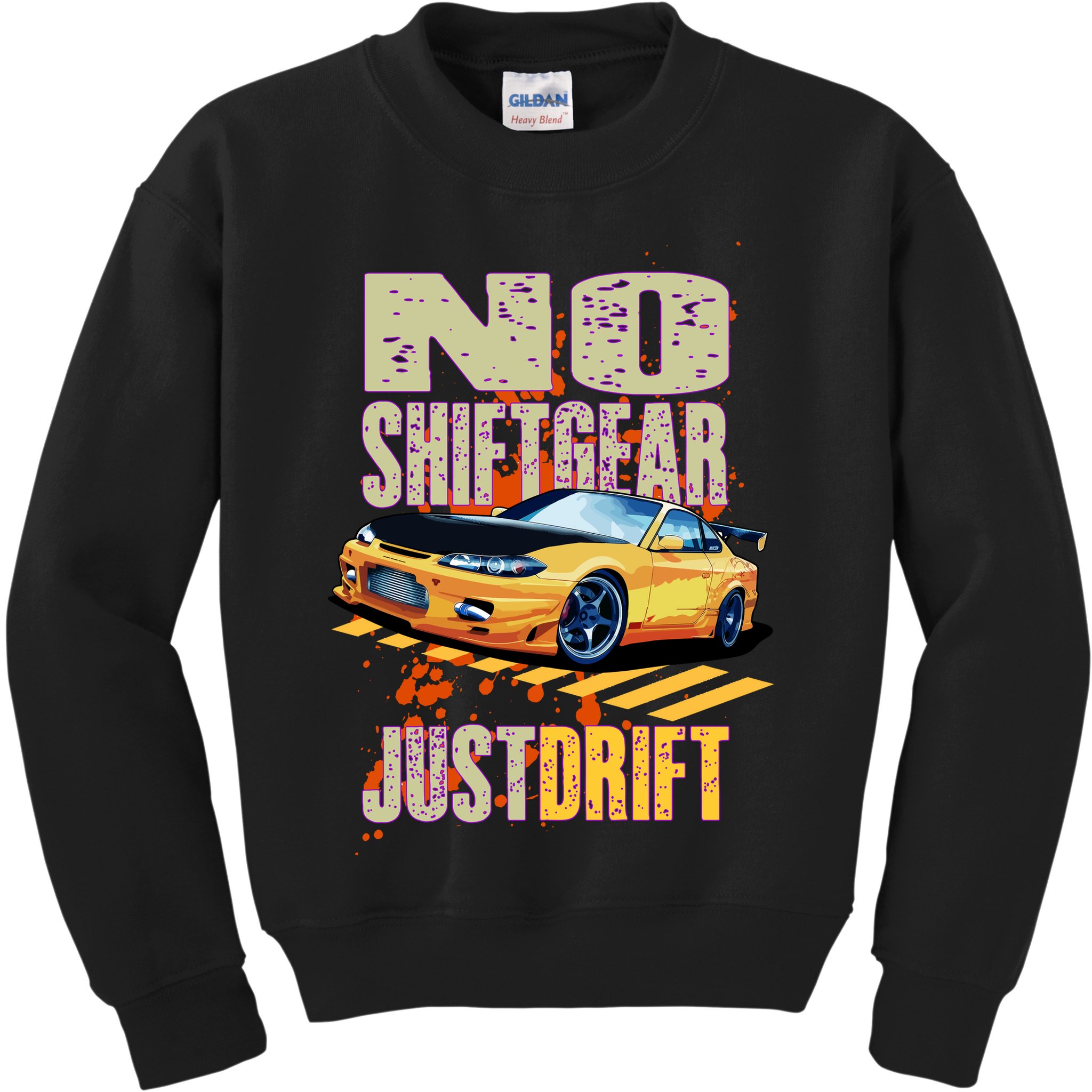 No Shiftgear Just Drift Car Fanatic Kids Sweatshirt