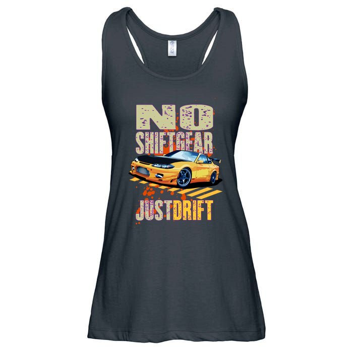 No Shiftgear Just Drift Car Fanatic Ladies Essential Flowy Tank