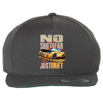 No Shiftgear Just Drift Car Fanatic Wool Snapback Cap