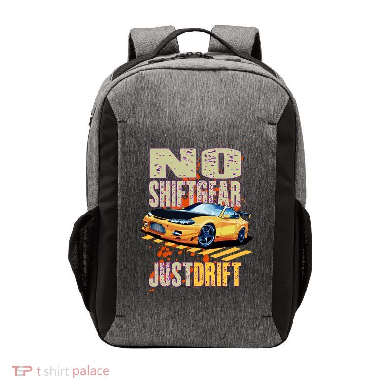 No Shiftgear Just Drift Car Fanatic Vector Backpack