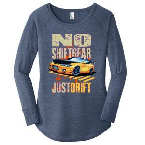 No Shiftgear Just Drift Car Fanatic Women's Perfect Tri Tunic Long Sleeve Shirt