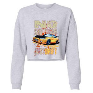 No Shiftgear Just Drift Car Fanatic Cropped Pullover Crew