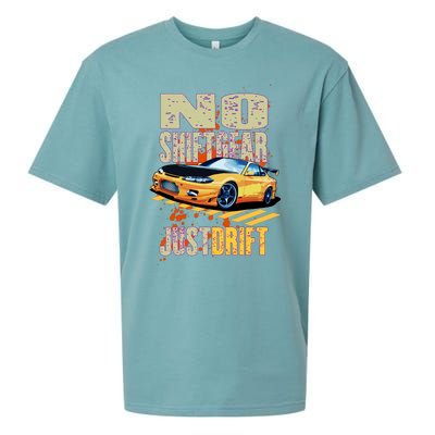 No Shiftgear Just Drift Car Fanatic Sueded Cloud Jersey T-Shirt