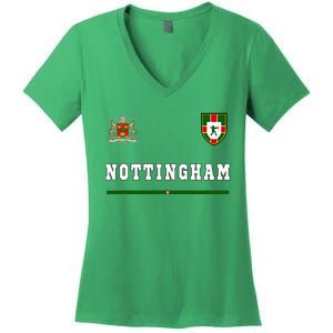 Nottingham Sportssoccer Jersey Flag Football Women's V-Neck T-Shirt