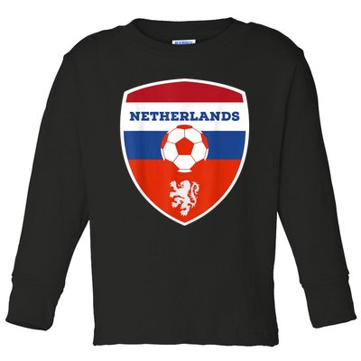 Netherlands Soccer Jersey Gift Netherlands Football Fans Toddler Long Sleeve Shirt