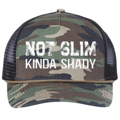 Not Slim Kinda Shady Funny Quote For Rap Fan Man Women Retro Rope Trucker Hat Cap