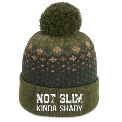 Not Slim Kinda Shady Funny Quote For Rap Fan Man Women The Baniff Cuffed Pom Beanie