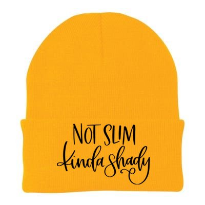 Not Slim Kinda Shady Sarcastic New Mom Momlife Meaningful Gift Knit Cap Winter Beanie