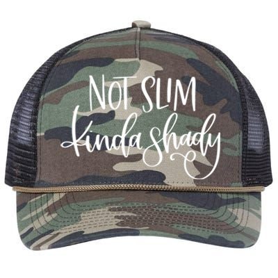 Not Slim Kinda Shady Sarcastic New Mom Momlife Meaningful Gift Retro Rope Trucker Hat Cap