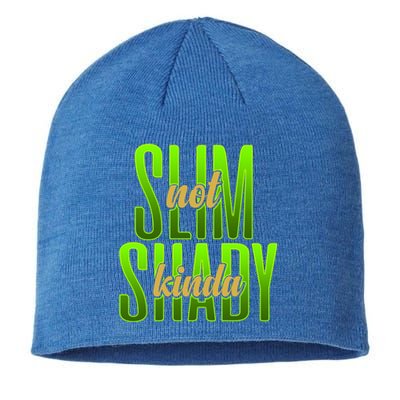 Not Slim Kinda Shady Funny Body Positive Sarcastic Humor Funny Gift Sustainable Beanie